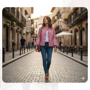 Live a Little Pink Button-Up Blazer